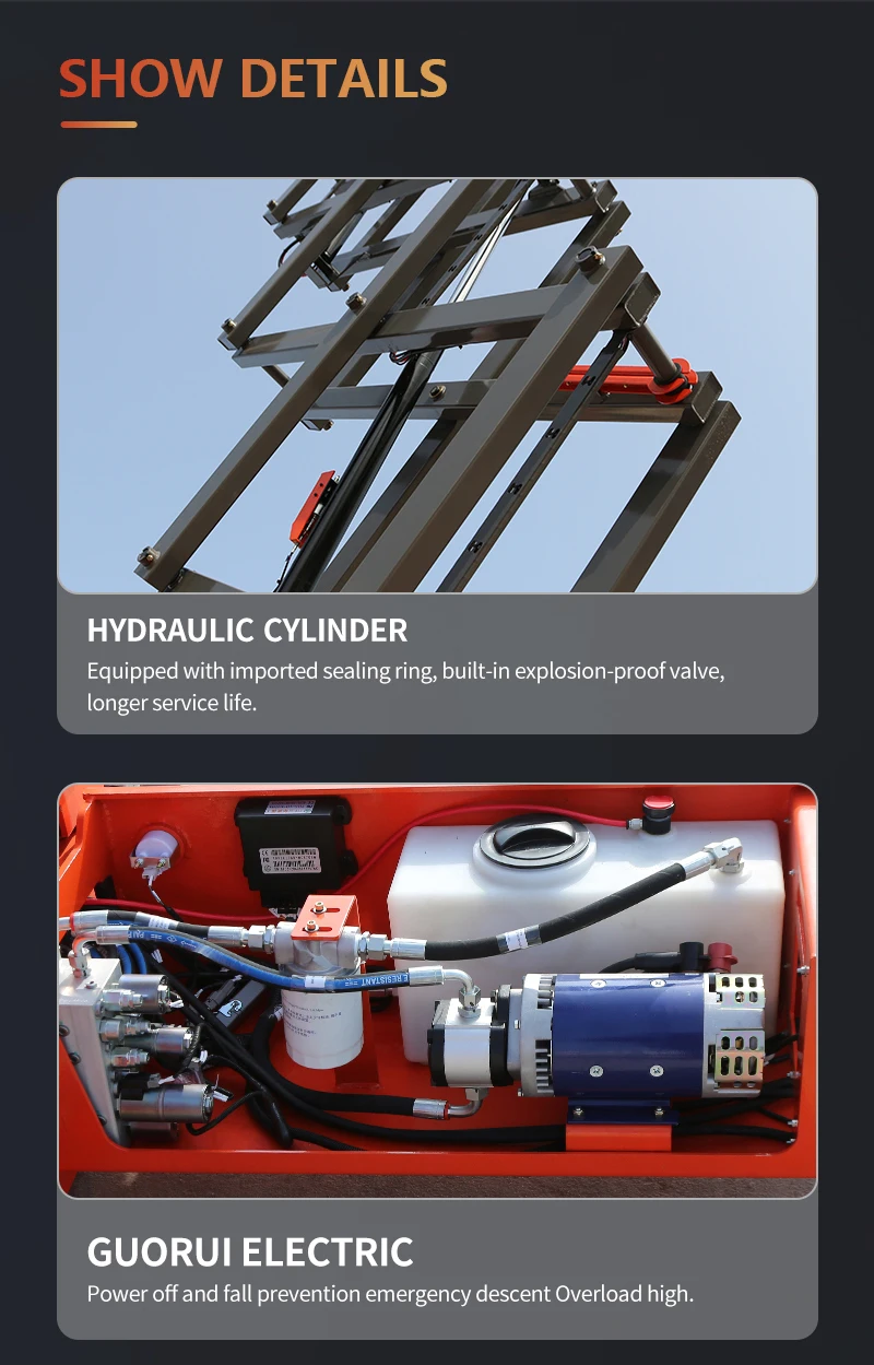 13.8m 227kg Aloft Lifting Platform Self Propelled Scissor Work Lifts