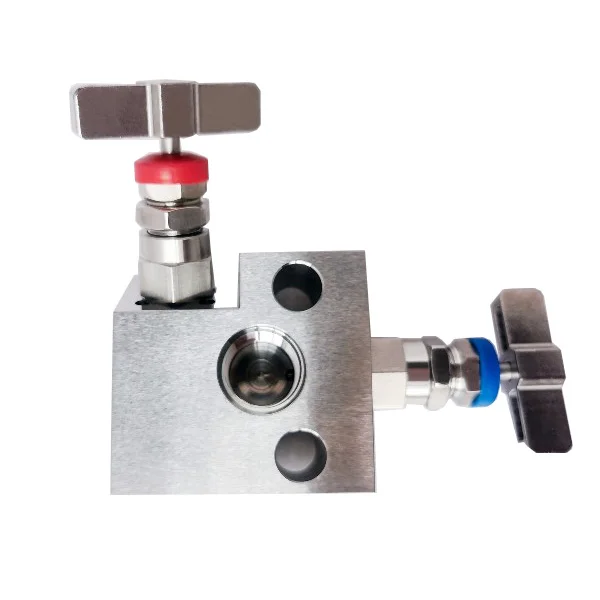 Stainless steel ss316 2-valve manifold two group parker valve integral type needle valve  swagelok pressure transmitter