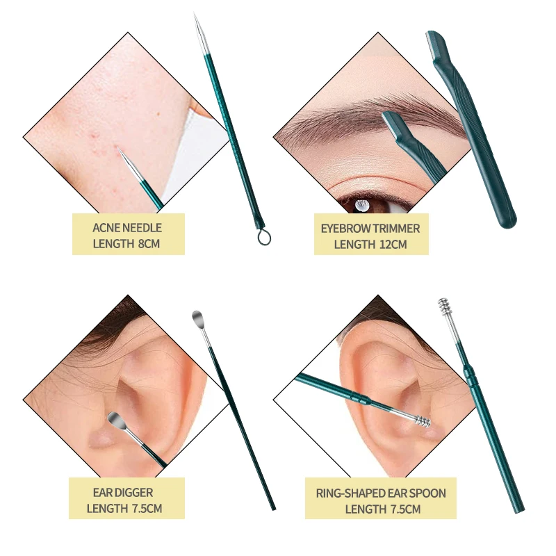 Набор для маникюра и педикюра из нержавеющей стали, 7/10/12/18 шт.