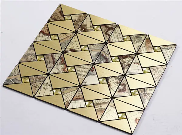 Self-adhesive aluminum plastic  panel mosaic wall sticker peel and stick tile