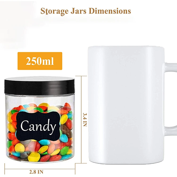 8oz 12oz 16oz Clear Plastic Food Honey Container Bottles For Peanut Butter