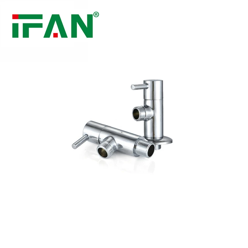 IFAN Manual Handle Chinese Manufacturer Three Way Angle Valve 1/2 Inch Brass Angle Valve