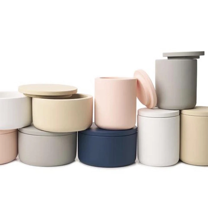 Таможенные бетонные банки небольшого размера для украшения дома на День Святого Валентина ODM & OEM бетонная матовая банка свечей с крышкой