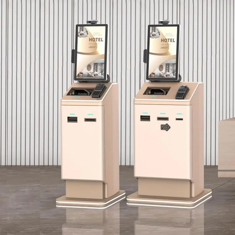 LIEN Multi Function Ticketing Kisok Interactive Self Service Card Dispenser Hotel Check In Kiosk Cash Recycler Machine