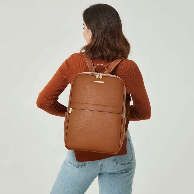 New Fashionable Wholesale Pu Leather Backpacks Causal Women Backpack