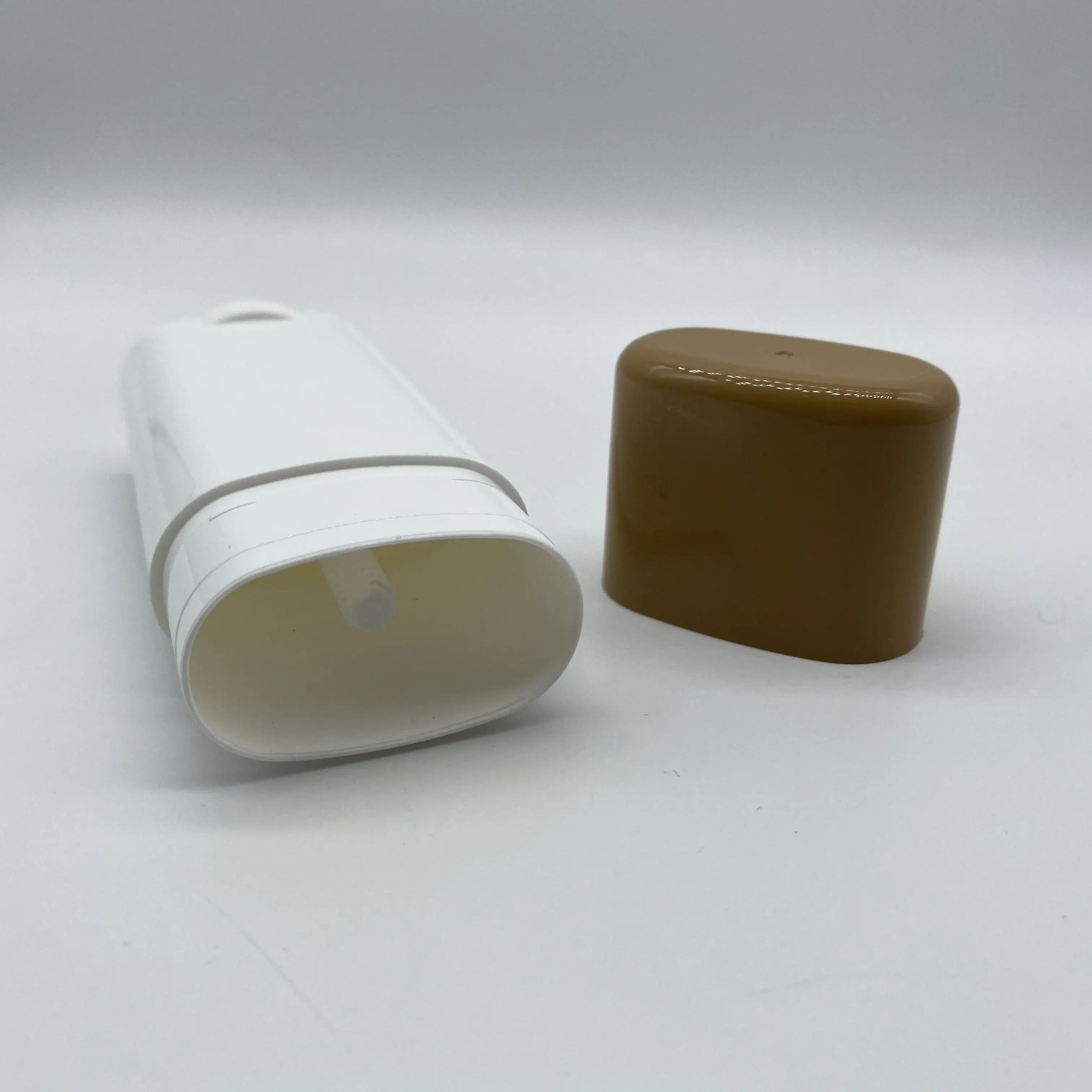 Empty Bottle 15g 30g 50g 75g Wax Solid Cream Oval Flat Plastic Tubes/ Twist Up Container for Deodorant