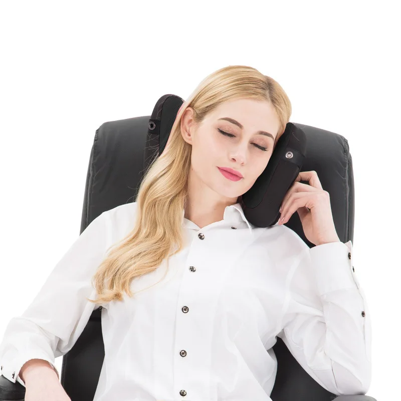 Customise Twist Cheap Wholesale Memory Comfort Car Seat Round Adjustable Sleeping 2 In 1 Neck Pillow