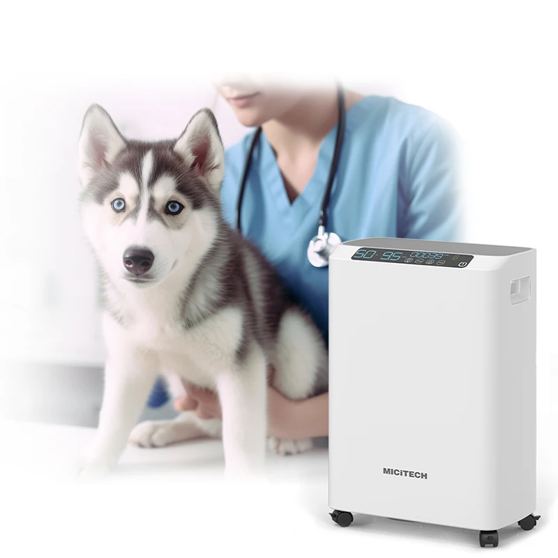 MICiTECH Dog Cat Pet Cage Oxygen Supply Machine Pets Oxygen Therapy At Home Clinic Surgery Use Veterinary Oxyen Concentrator