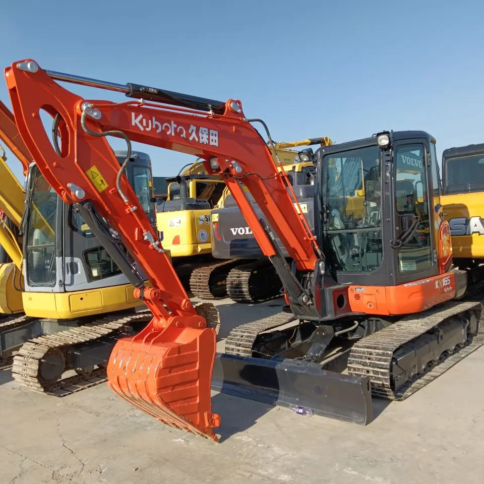 Дешевая подержанная цена KX165 KX183 Digger замечательное состояние б/у японские экскаваторы Kubota