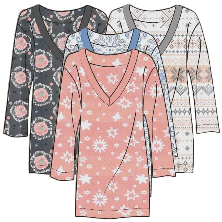 RTS модная разноцветная Цветочный Леди платье подружки невесты женские кружевные платья с v-образным вырезом, пижамы, одежда для сна, футболка с длинными рукавами и принтом ночная рубашка для женщин