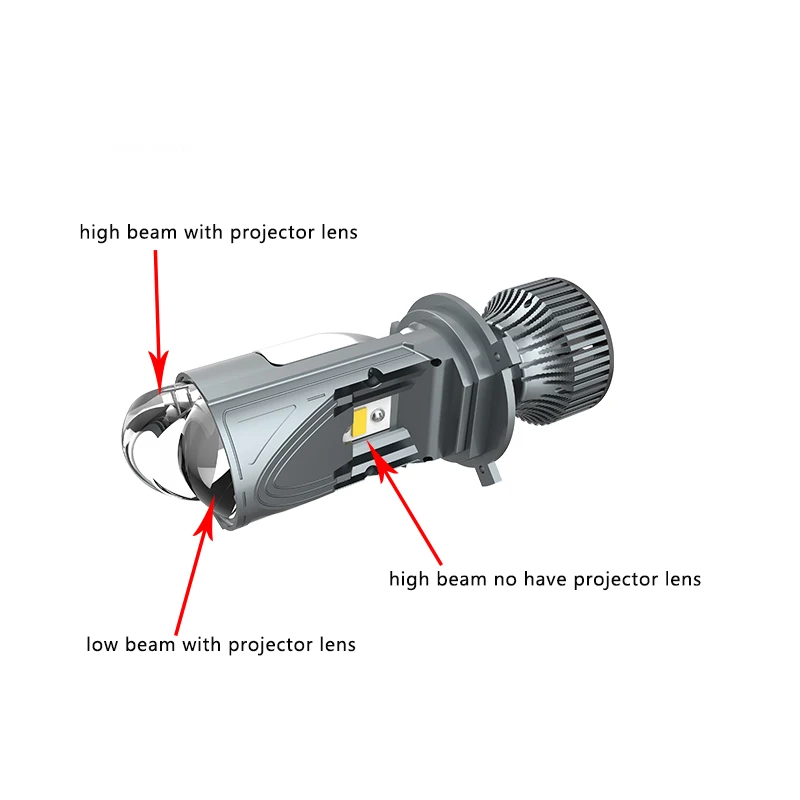 RTD 2022 New Product H4 projector min lens 4 high beam 2 low beam led bulb 100w 12000LM super bright led headlight for car truck
