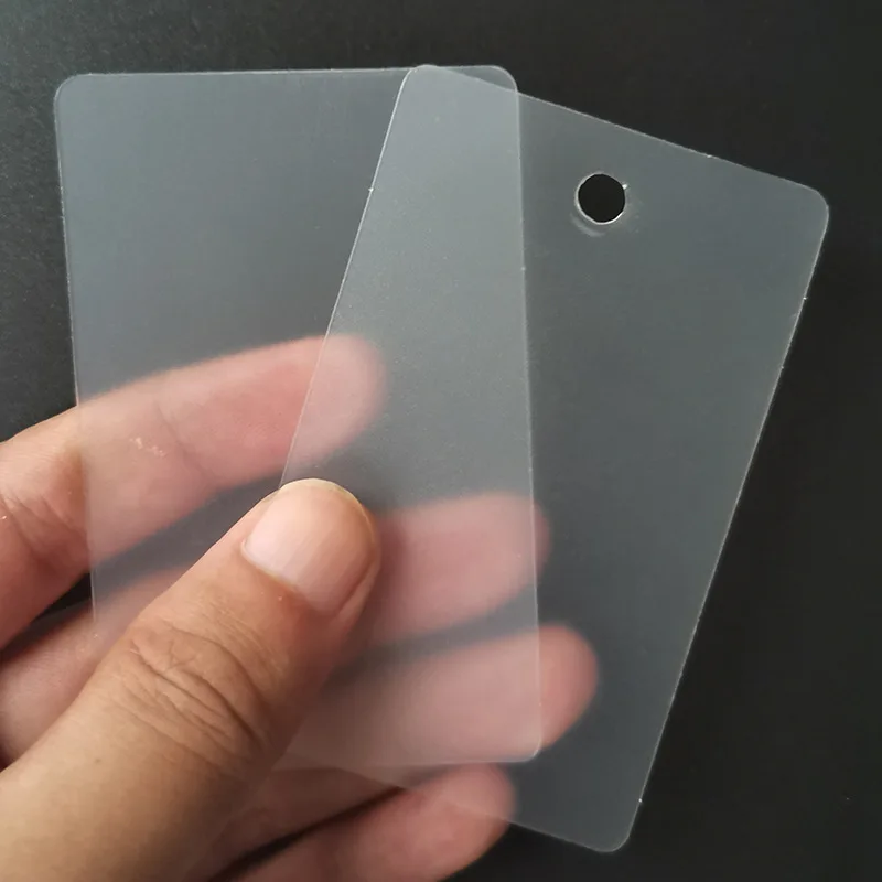 DIY Custom Design Blank Plastic Gift Cards Frosted Transparent PVC Business Card