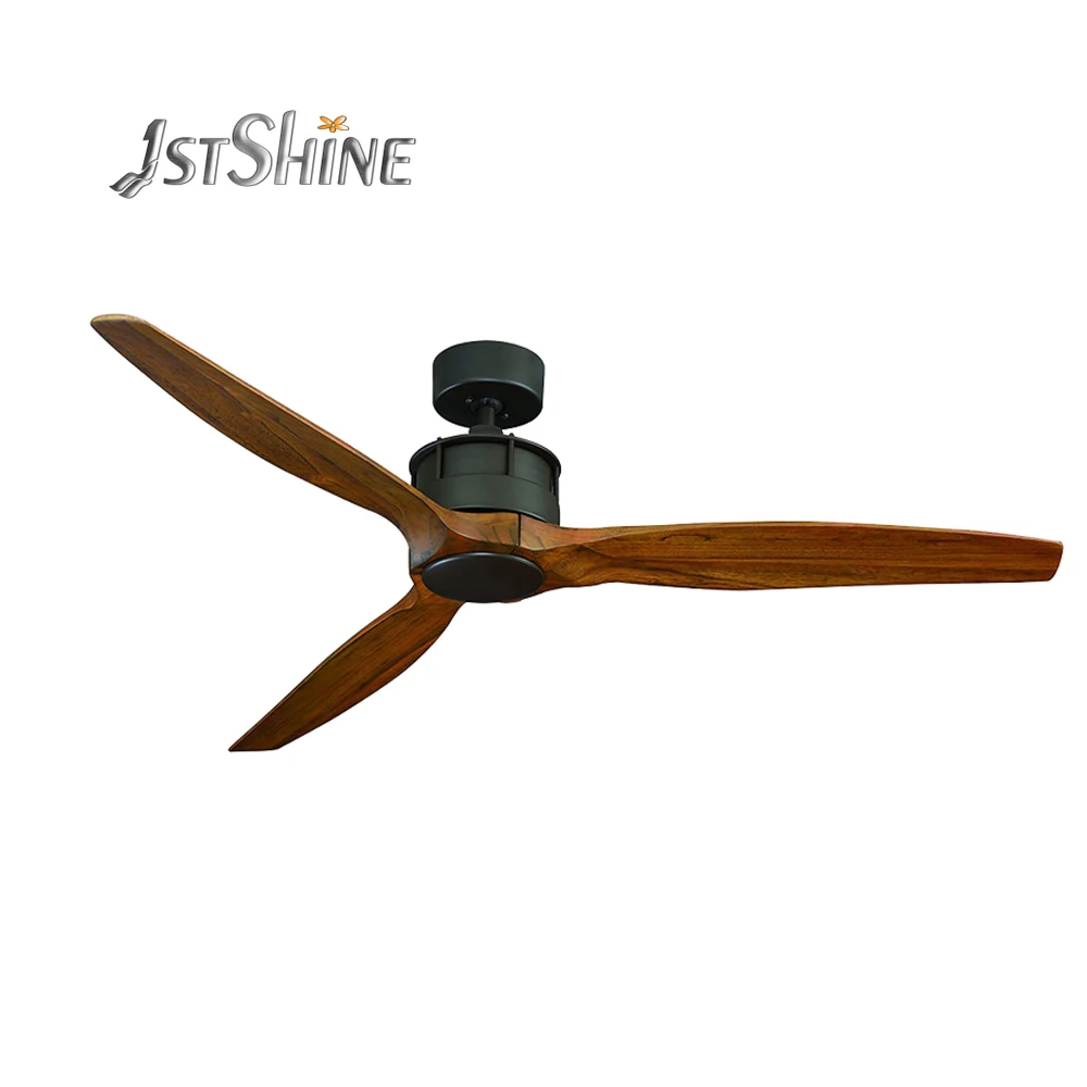 1stshine high quality dc  motor nature wood ceiling fan remote control ceiling fan for living room (62305687649)