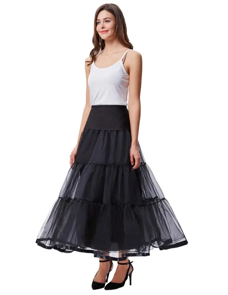 
SLA02038 SD Womens Voile Crinoline Petticoat Underskirt For Retro Dress Vintage Dress 