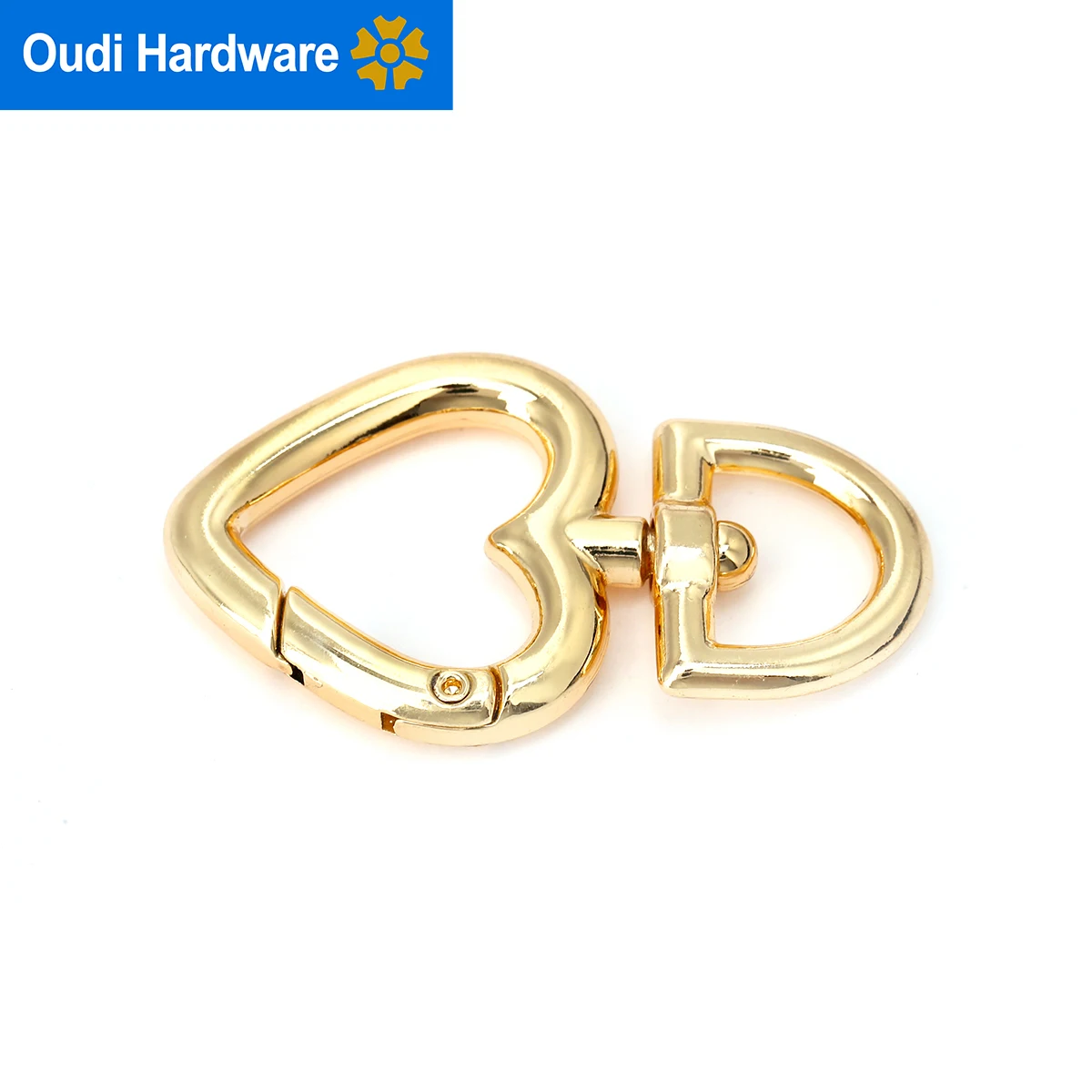 Best Sell Ring Clasp Heart Ring Rose Gold Triangle Ring Metal Webbing Hardware For Woman