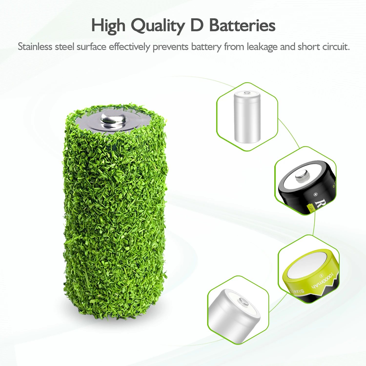 D Size Rechargeable Battery NiMh 1.2v 10000mah Battery Wholesale Torch Light Battery