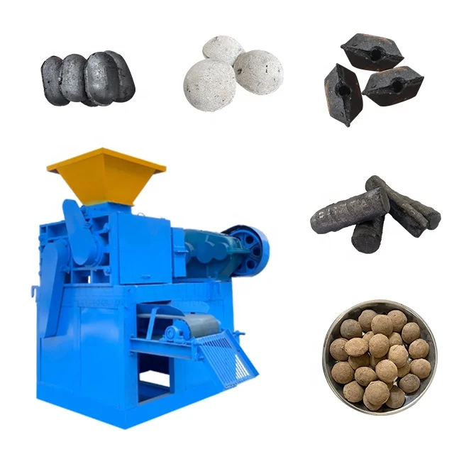 High Production Long Briquette Burning Coal Powder Briquetting Machine Press Machine Manufacturing