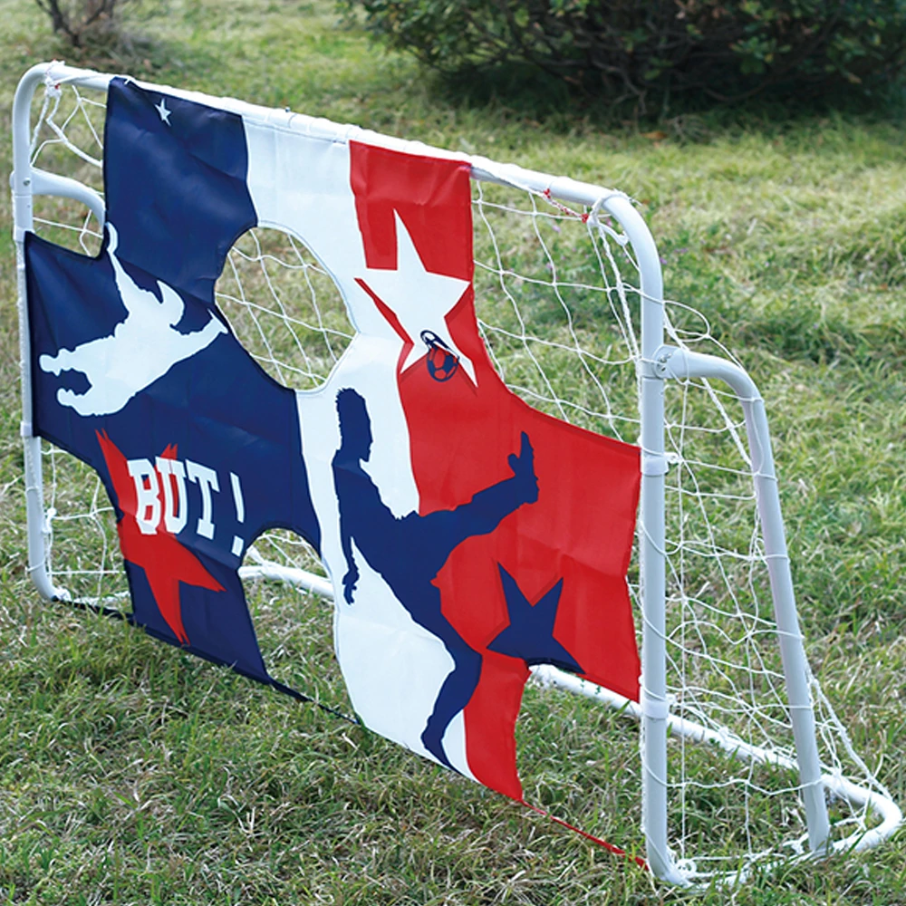1.5M Fashion Steel Tube Easy Folding Portable Beach Football Soccer Goal With Shooting Target For Kids