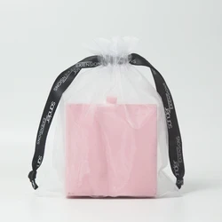 Custom Logo Drawstring Gift Packaging Pouch Mesh Packaging Organza Bag