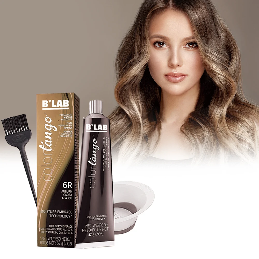 Private Label Hair Cream for Dye Brown Hair Color Cream With Low Ammonia Semi Permanent Hair Color Cream for Professional Salon