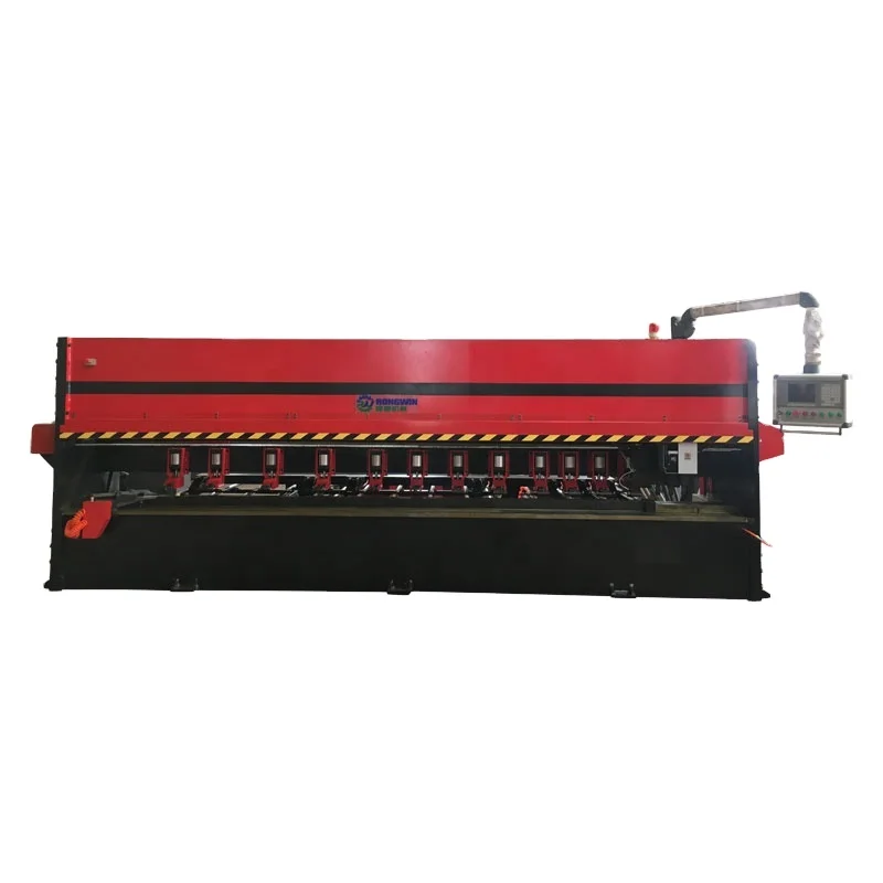 China ROGWIN cnc metal sheet V grooving machine india customer check the cnc v grooving machine/cnc