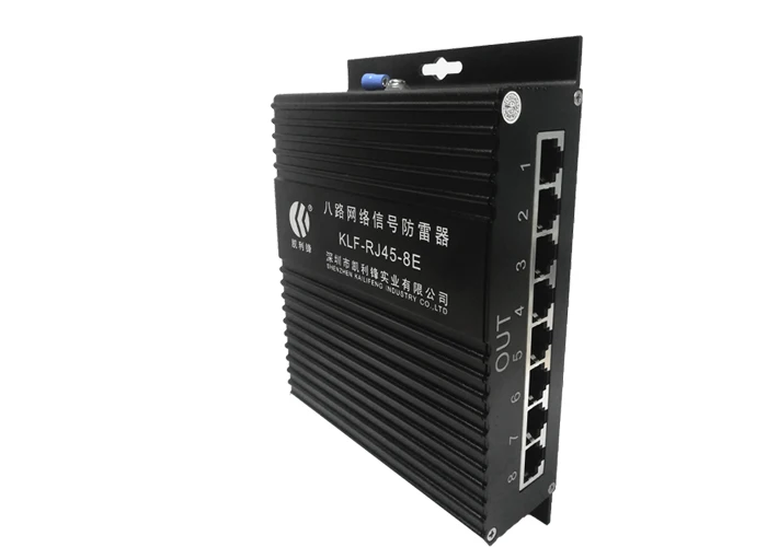 8 ports RJ45 SPD 10/100/1000m speed surge arrester enthernet surge protection device