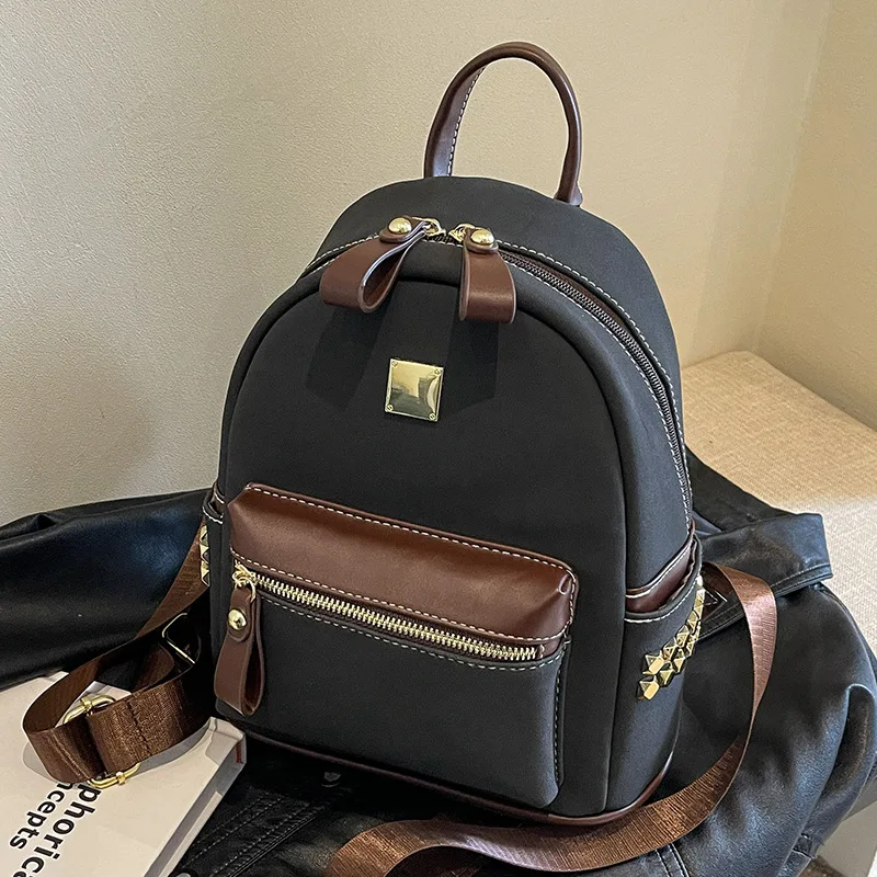 Korean stylish travel pu leather school shoulder bag fashion cute student mini backpacks for girls