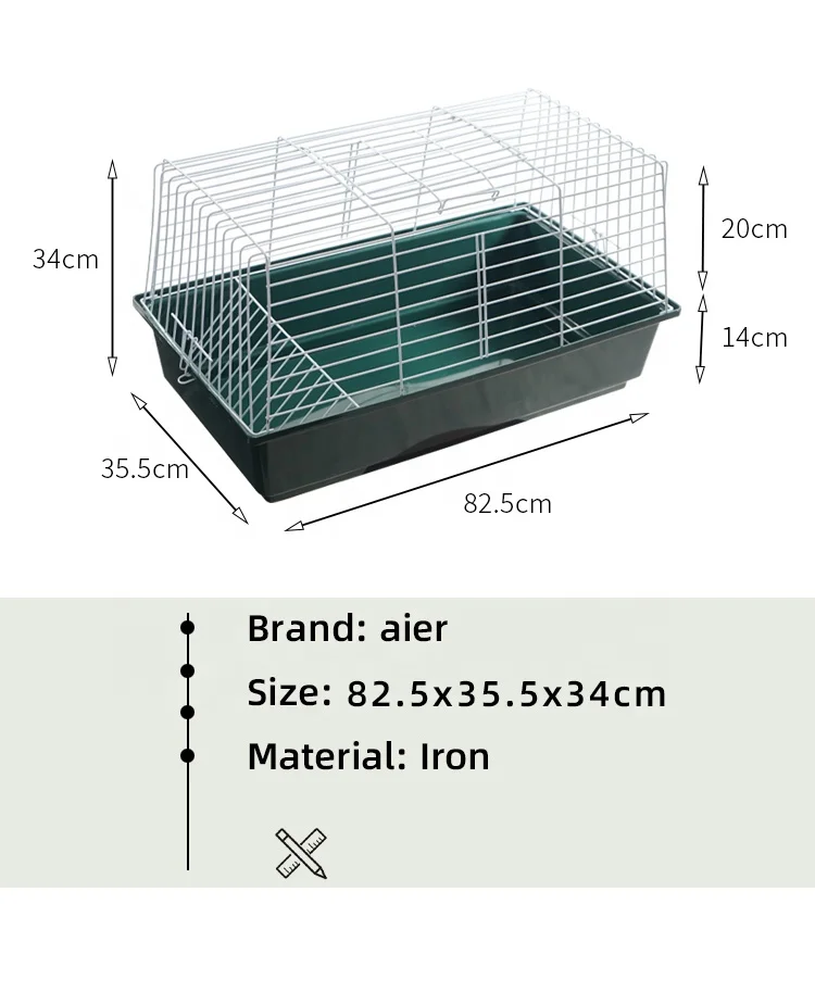 Small plastic metal rabbit breeding cage