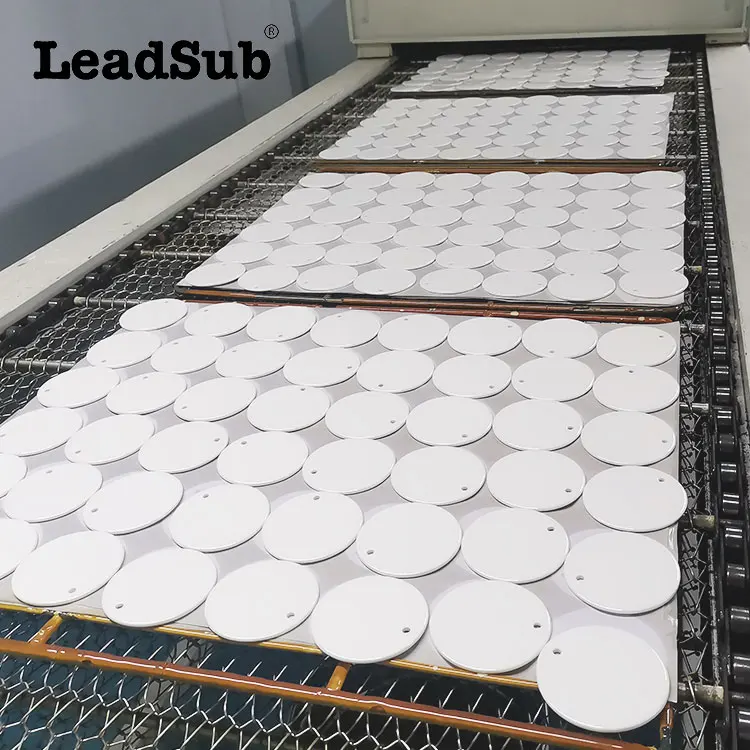 2024 christmas tree decoration round star heart snow shape ornaments ceramic white blanks pendant for sublimation