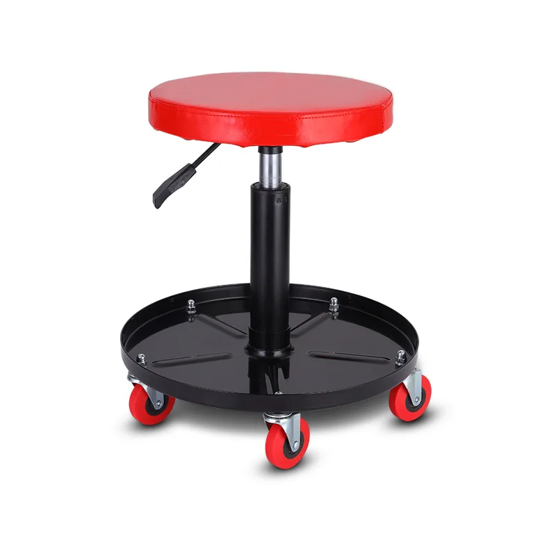 ET Factory 360 Degree Rotation Adjustable Height Round Repair Stool With Tool Tray For Garage Work Room