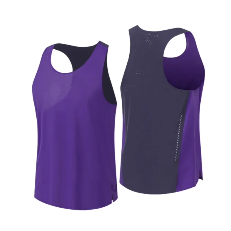 OEM manufacture comfort fit marathon running vest for men custom sublimation quick dry tank top mens gym singlet