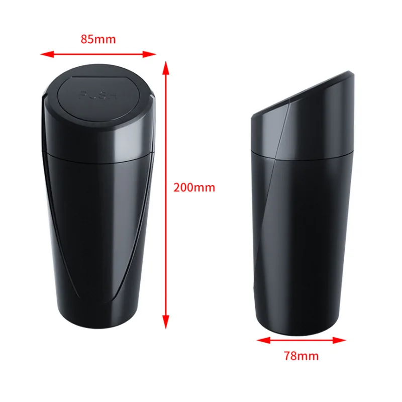 Multifunctional ABS Mini Car Trash Can New Cross-Border Seat Side Organizer with Storage Bucket and Ashtray