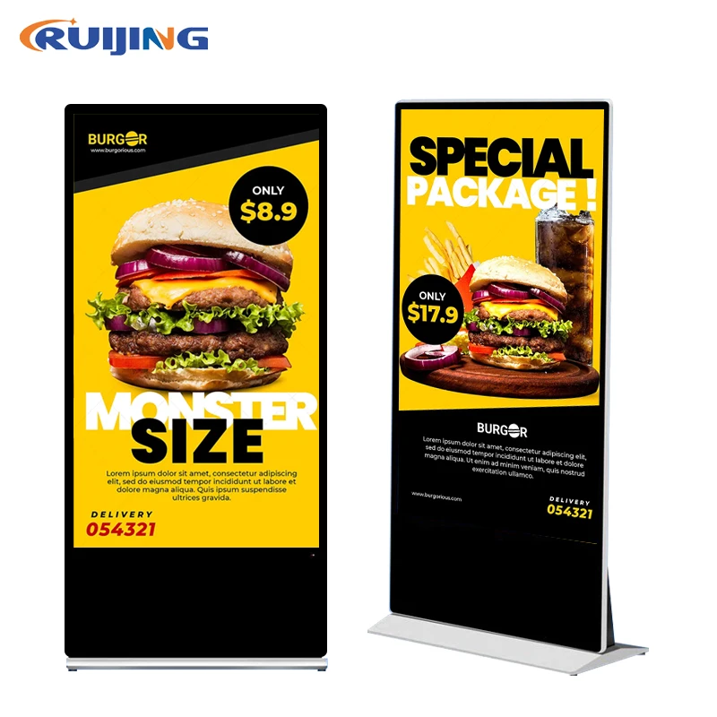 interact screen lcd advertising player totem screen digital signage and displays