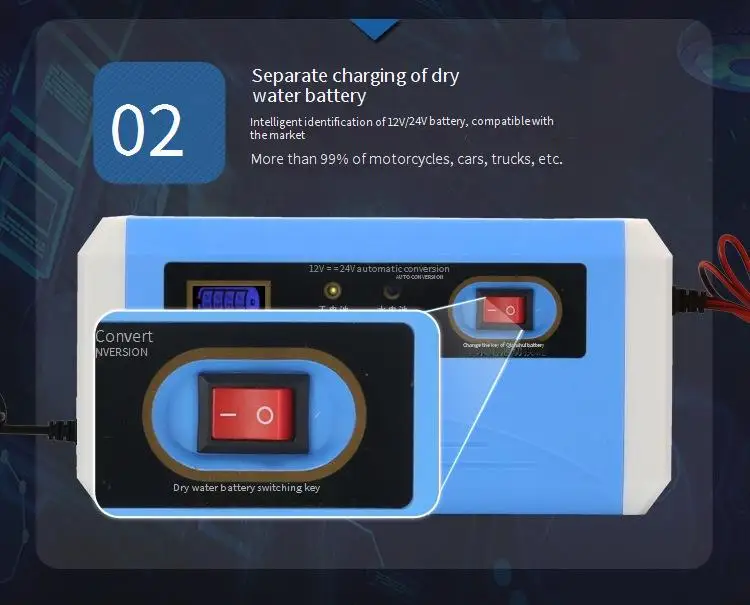 12v-24v 10a 5a 12a полностью интеллектуальное Ремонтное зарядное устройство для мотоцикла электрическое питание электросети/электровелосипеда/мотоцикла/вентилятора