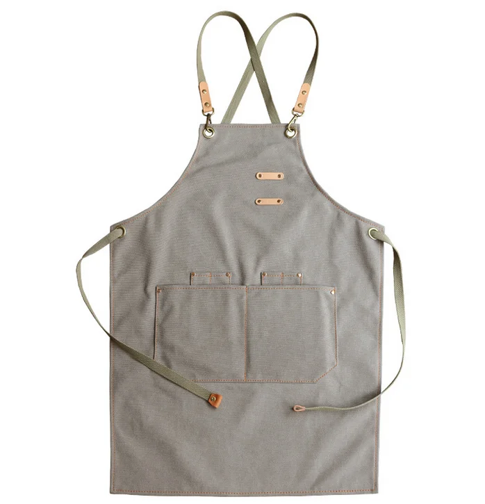 Canvas apron coffee cake milk tea shop gardening Kitchen chef apron with custom logo