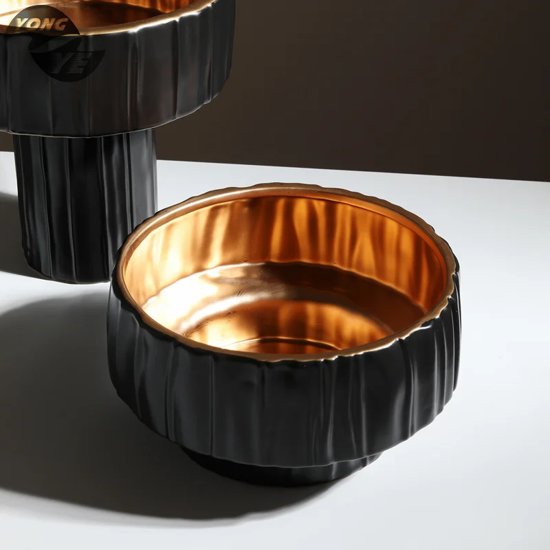 Modern Ceramic Origami Basin Creative Vase Fashion Nordic Hotel Model Room Home Crafts Decorations Ornaments