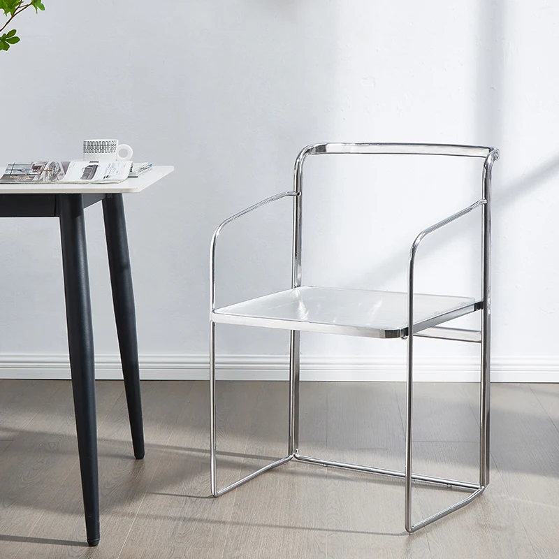 High Quality Home Furniture Transparent Chair Seat Folding Dining Chairs Factory Plastic Dining Room Acrylic Modern Design China