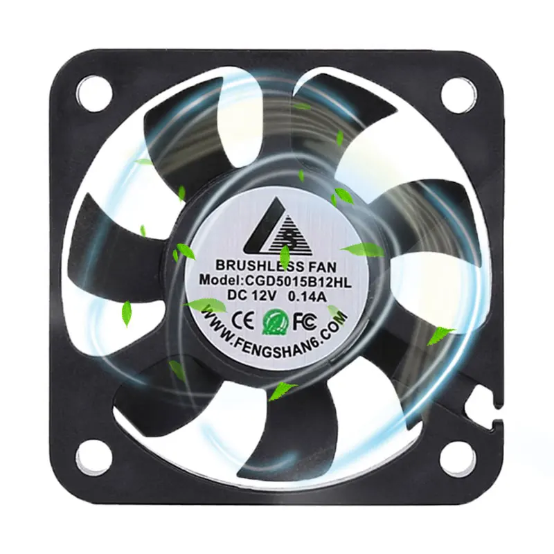 High Quality 3d Printer Small Cooling Fan Cooling Extruder 2pin 50mm 50x50x15mm Axial Fan 5015