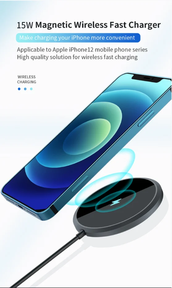  Беспроводная подставка для быстрой зарядки Iphone с безупречным перезаряжаемым кабелем типа