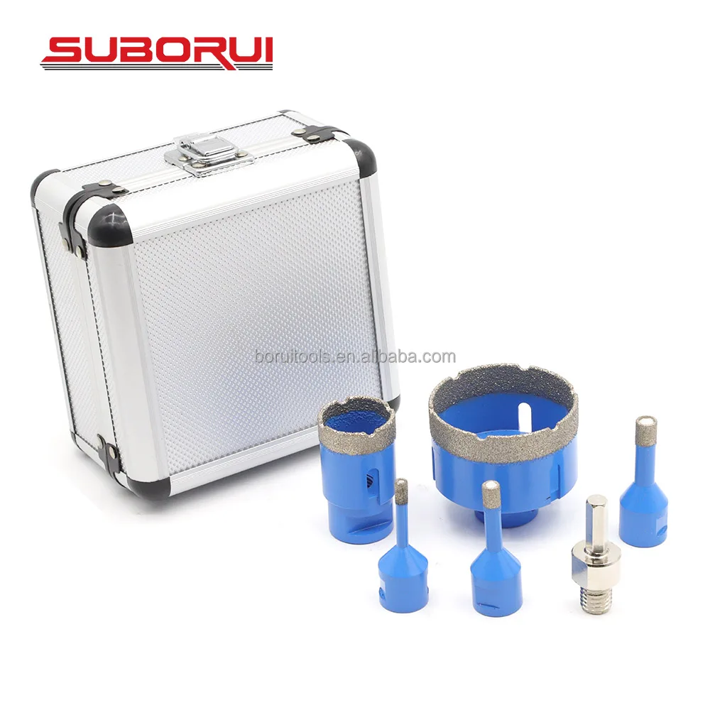 SUBORUI M14 Vacuum Brazed Diamond Core Drill Bits Set Tile Hole Saw Kit for Porcelain Tile Ceramic Marble Brick Concrete