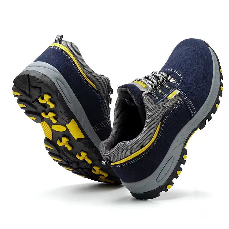 SAFETY BLAZERS Hot Selling GENUINE LEATHER Leather Anti Smashing Steel Toe Men Work Safety Shoes