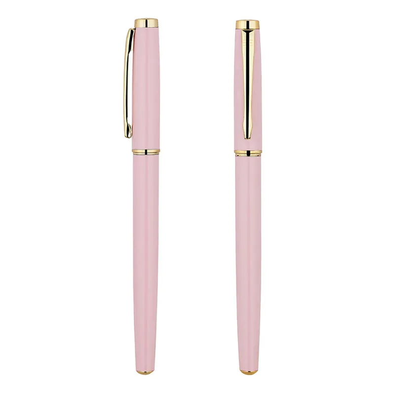 Wholesale Promotion Black Printed Luxury Business Gift Sign Pens Metal Ballpoint Gel Ink Pen Set With Custom Logo
