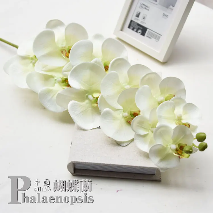 Orchid Stems Artificial Flowers Real Touch Latex Faux Phalaenopsis Branches