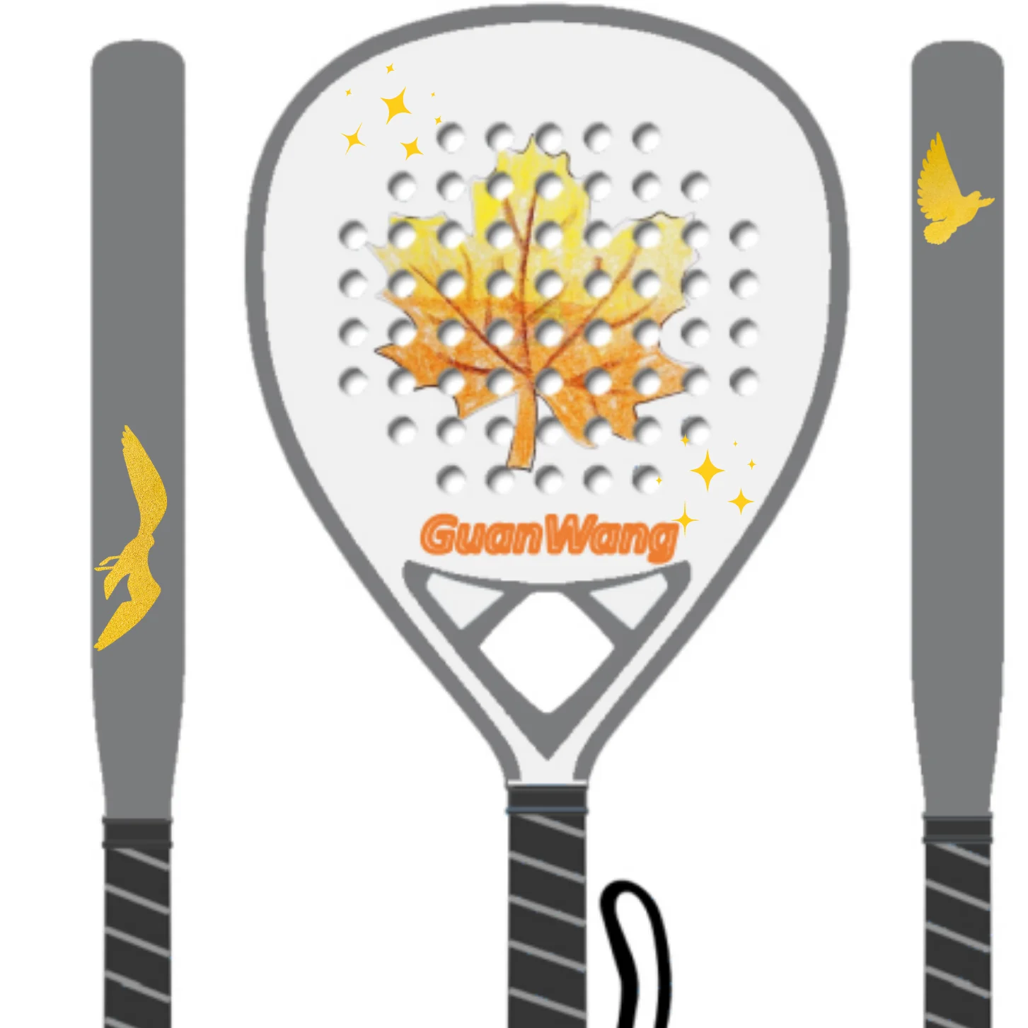 Poplar Natural Wood Color Beach Tennis Racket For Beach 2 Rackets 1 Ball Paddle For Beach