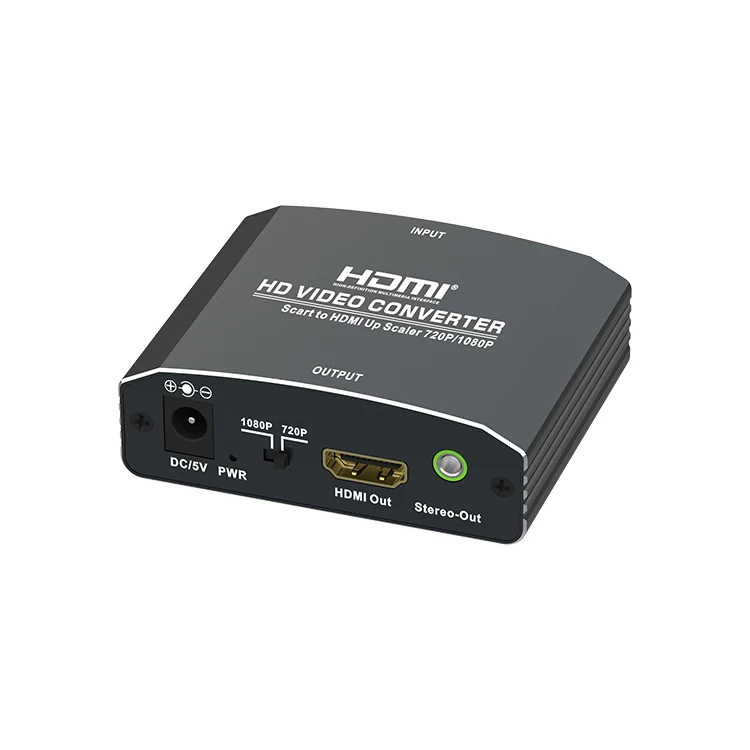  Высококачественный скалер SCART в HDMI преобразователь до 720p 1080p скайт + стерео