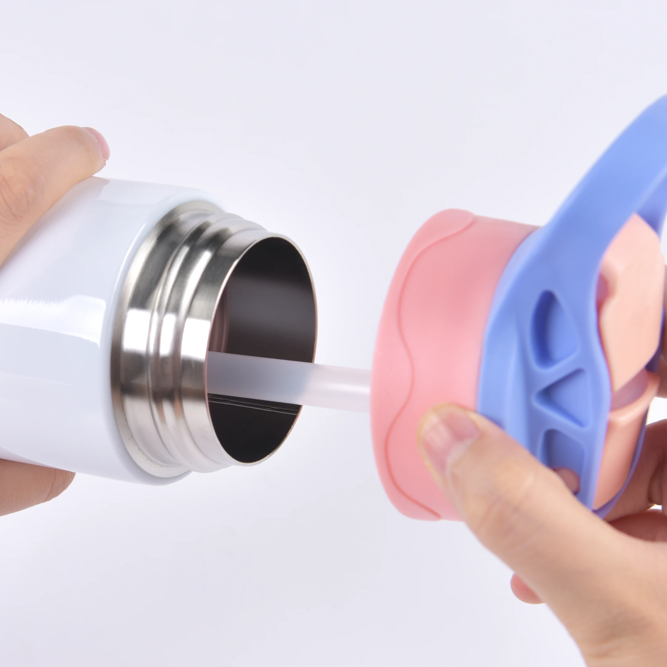 Usa Warehouse 12Oz 12 Oz Colorful Flip Top Spill Proof  Bpa Free Sublimation Kids Tumbler Vacuum Insulated With Straw