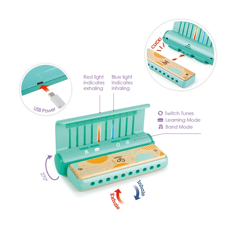 Детская гармоника, музыка, просвещение, Ранняя мелодия, музыкальная игрушка для обучения с подсветкой