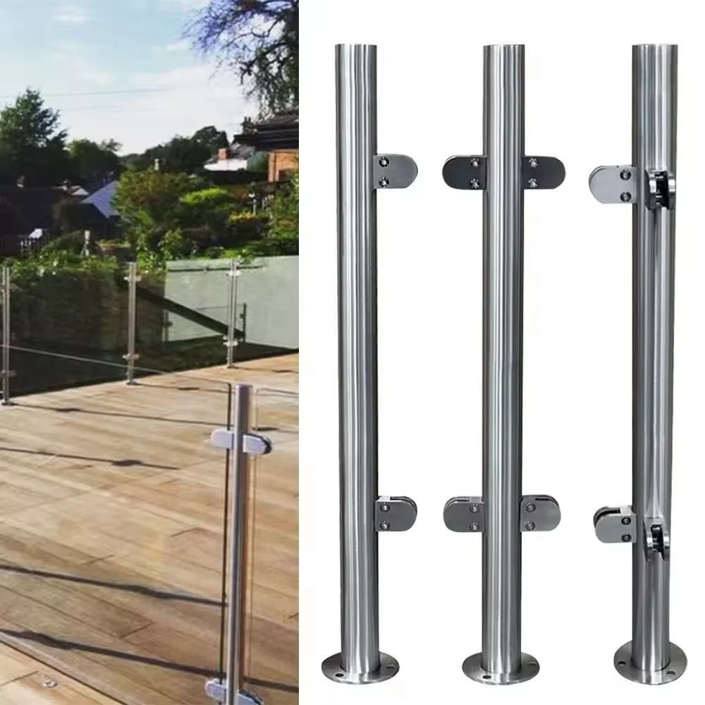 Wholesale Hardware Staircase Glass Railing Balcony Glass balustrades & handrails 316 304 Stainless Steel Post