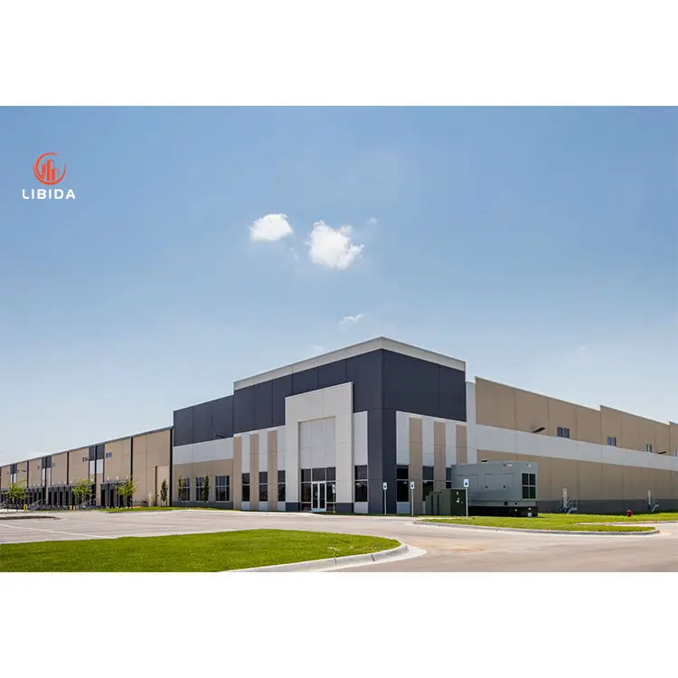 Modern Prefab Steel Structure Building Prefabricated Warehouse/Workshop/Aircraft Hangar/Office Construction Material