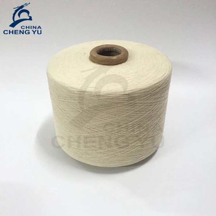 Recycled Cotton Sweater Yarn Raw White Ne20s/1 Oe Recycled Cotton Yarn For Knitting Socks Weaving